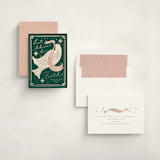"Peace on Earth Dove" - Holiday Cards in Evergreen by Erin German - Assembled