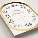 "folksy wreath" - Holiday Cards in Snow by Rebecca Durflinger - Detail