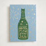 "Champagne Sparkle" - Holiday Cards in Marine by Inkblot Design - Front