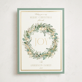 "Peace, love & hope" - Holiday Cards in Wintermint by Susan Moyal - Front