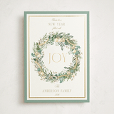 "Peace, love & hope" - Holiday Cards in Wintermint by Susan Moyal - Front