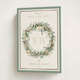 "Peace, love & hope" - Holiday Cards in Wintermint by Susan Moyal - Folded Card