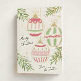 "Bright Ornaments" - Holiday Cards in Gumdrop by Erin German - Folded Card