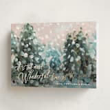 "Wonderful Time" - Holiday Cards in Snow by Lindsay Megahed - Folded Card