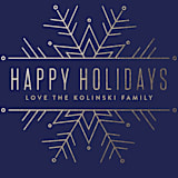 "Chic Snowflake" - Holiday Cards in Navy by Melissa Egan of Pistols - Close-Up