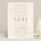 "Prince of Peace" - Holiday Cards in Cream by fatfatin - Front