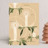 "Candlelight" - Holiday Cards in Butter by Erin L. Wilson - Front