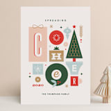 "Mod Cheer" - Holiday Cards in Blush by Kristen Smith - Front