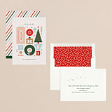 "Mod Cheer" - Holiday Cards in Blush by Kristen Smith - Assembled