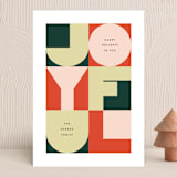 "Joyful Geometrics" - Holiday Cards in Mistletoe by Ekko Studio - Front