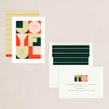 "Joyful Geometrics" - Holiday Cards in Mistletoe by Ekko Studio - Assembled