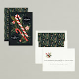 "Peppermint Bouquet" - Holiday Cards in Night by Heather Francisco - Assembled