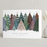 "Holiday Trees" - Holiday Cards in Wintermint by Anne Ciotola - Folded Card