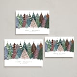 "Holiday Trees" - Holiday Cards in Wintermint by Anne Ciotola - Formats Available