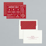 "Icons Year in Review" - Holiday Cards in Burgundy by Becca Thongkham - Assembled