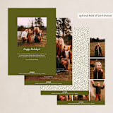 "Frosted Trees" - Holiday Cards in Sage Brush by AK Graphics - Back of Card Options