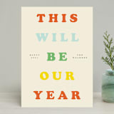 "Years Truly" - Holiday Cards in Sherbert by Yours Madly - Front