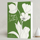 "Floral Wave" - Holiday Cards in Moss by Lise Gulassa - Folded Card