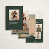 "Cirque" - Holiday Cards in Peppermint by Wendy Keller - Back of Card Options