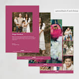 "Pomegranate" - Holiday Cards in Magenta by Wendy Keller - Back of Card Options