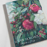"Pomegranate" - Holiday Cards in Magenta by Wendy Keller - Detail