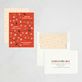 "All lit up" - Holiday Cards in Holly Berry by Heather Francisco - Assembled