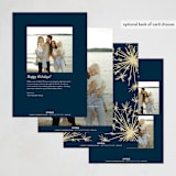 "Sparklers" - Holiday Cards in Navy by Paula Pecevich - Back of Card