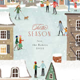 "Snow in the city" - Holiday Cards in Balsam Fir by Jennifer Wick - Detail