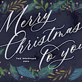 "Classic Christmas" - Holiday Cards in Sapphire by Susan Zinader - Close-Up