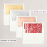 "Snowy Foliage" - Holiday Cards in Holly Berry by Ana Sharpe - Envelope Liners