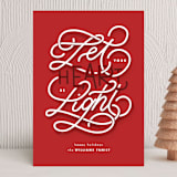 "Let Your Heart Be Light" - Holiday Cards in Holly Berry by Erin L. Wilson - Front