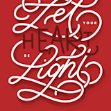 "Let Your Heart Be Light" - Holiday Cards in Holly Berry by Erin L. Wilson - Close-Up
