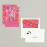 "Adornment" - Holiday Cards in Fuschia by Marabou Design - Assembled