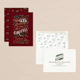 "God's Blessings" - Holiday Cards in Crimson by Laura Bolter - Assembled