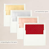 "so very merry" - Holiday Cards in Candy Cane by Wildfield Paper Co - Envelope Liners
