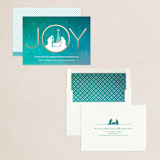 "Joy Blessings" - Holiday Cards in Emerald by Nam Bourassa - Assembled