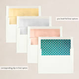 "Joy Blessings" - Holiday Cards in Emerald by Nam Bourassa - Envelope Liners