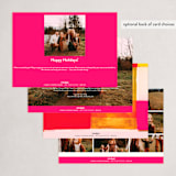 "JOY funk" - Holiday Cards in Fuchsia by Phrosné Barwood - Back of Card Options