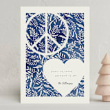 "Peace + Love" - Holiday Cards in Bluebell by Vivian Yiwing - Front