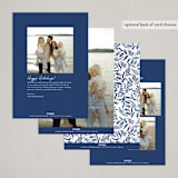 "Peace + Love" - Holiday Cards in Bluebell by Vivian Yiwing - Back of Card Options
