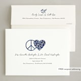 "Peace + Love" - Holiday Cards in Bluebell by Vivian Yiwing - FREE Recipient Addressing