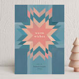 "Quilted Greetings" - Holiday Cards in Baltic by Rebecca Daublin - Front