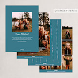 "Quilted Greetings" - Holiday Cards in Baltic by Rebecca Daublin - Back of Card Options