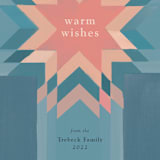 "Quilted Greetings" - Holiday Cards in Baltic by Rebecca Daublin - Detail