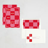 "Your Move Checkerboard" - Holiday Cards in Candy Cane by Jackie Crawford - Assembled