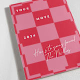 "Your Move Checkerboard" - Holiday Cards in Candy Cane by Jackie Crawford - Detail