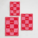 "Your Move Checkerboard" - Holiday Cards in Candy Cane by Jackie Crawford - Formats Available