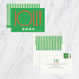 "Jolly Good" - Holiday Cards in Mistletoe by Yours Madly - Assembled