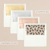 "Ornament Trio" - Holiday Cards in Juniper by Stephanie Biller - Envelope Liners