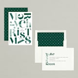 "Tree Skirt" - Holiday Cards in Evergreen by Carrie ONeal - Assembled